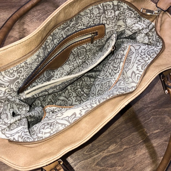 Tan faux leather boho handbag/purse - Picture 5 of 11